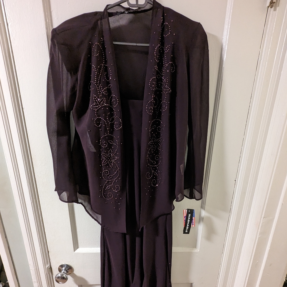 R&M Richards Formal purple dress with jacket 18W